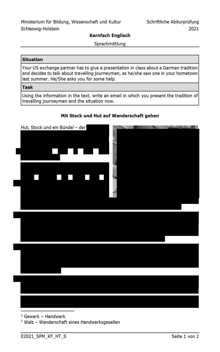 Abi Englisch Prüfung 2022 SH