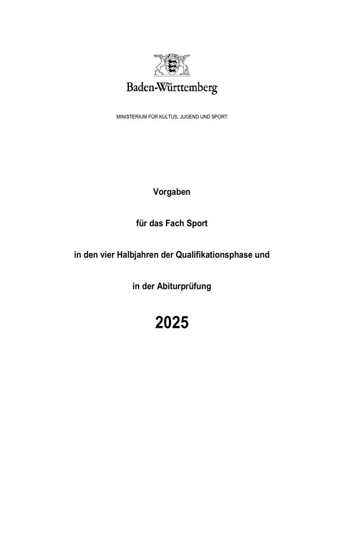 Abi Sport Prüfung 2025 BW